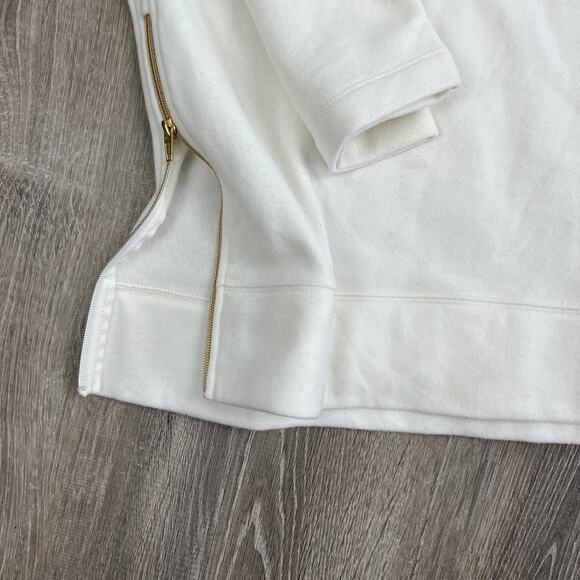 JoyLab Women's White Fleece Long Sleeve Tunic With Side Zip - Size Small - NWT - Picture 5 of 8